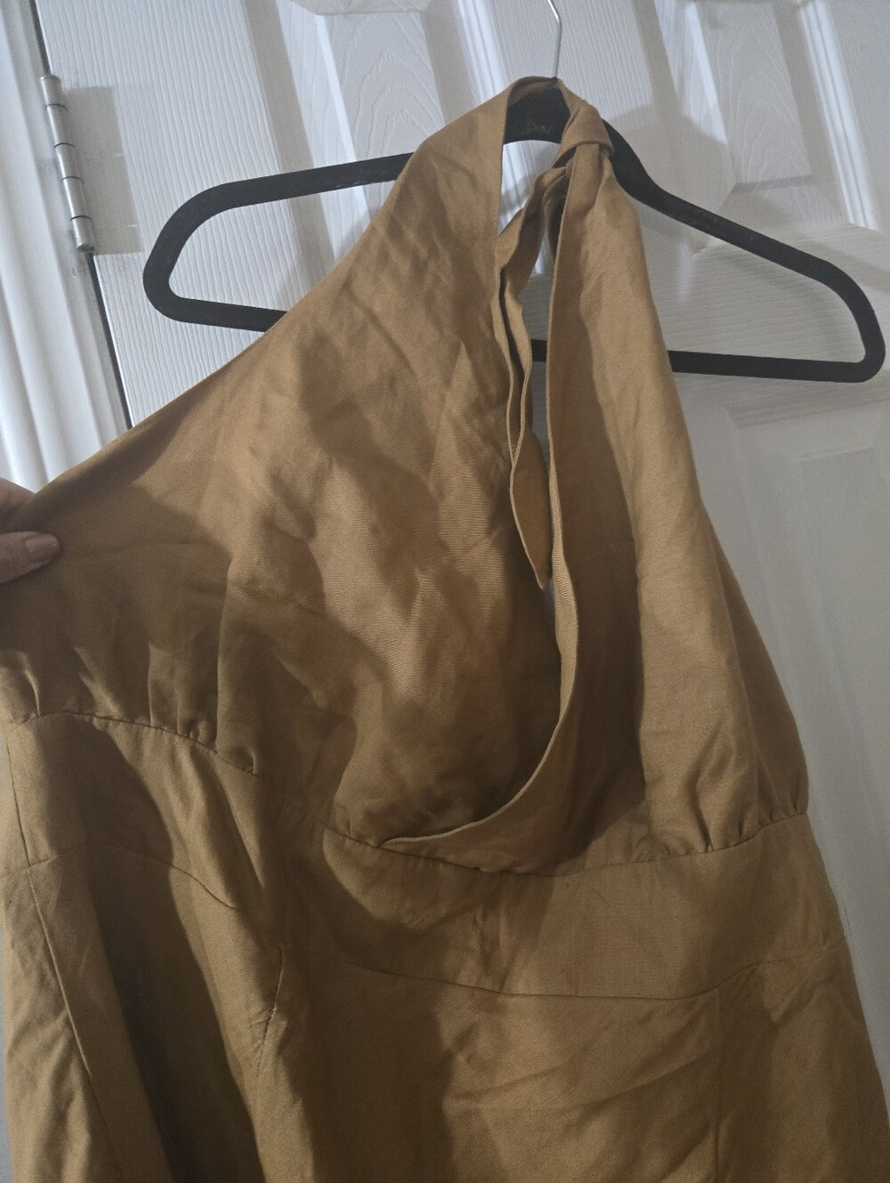 Nwt Sz 24 Linen Blend Halter Dresd - Picture 2 of 5